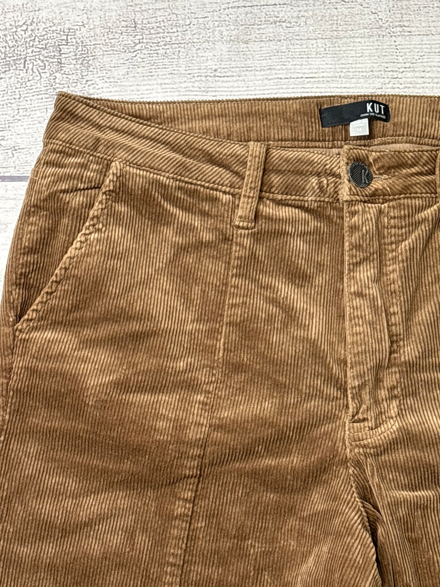 Pants Corduroy By Kut In Brown, Size: 14