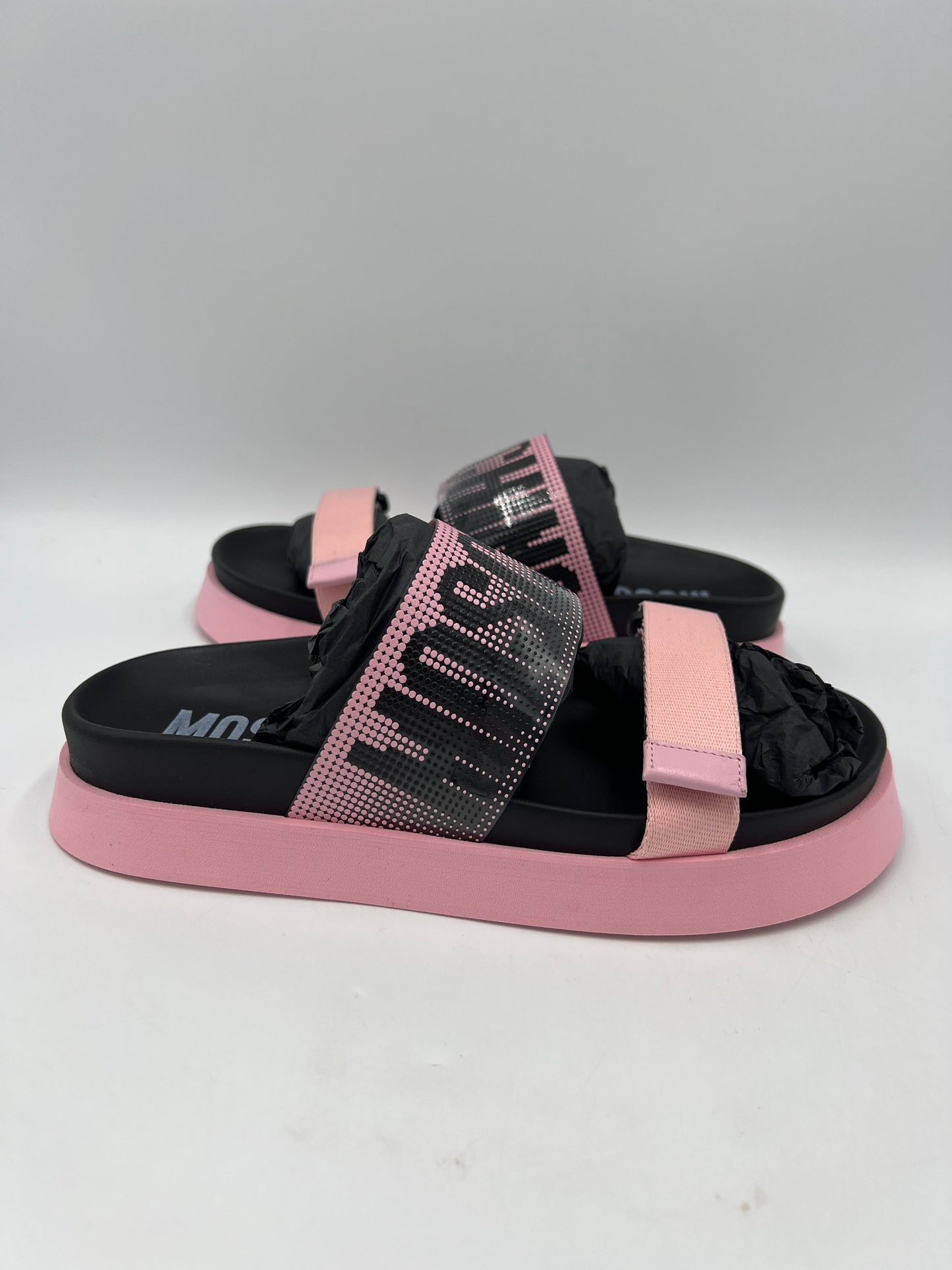 Like New! Moschino Logo Platform Designer Slides  Size: 7.5