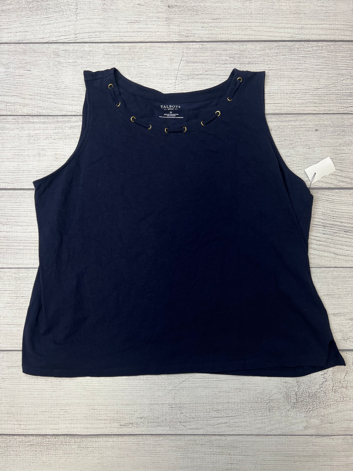 Navy Top Sleeveless Talbots, Size 3x