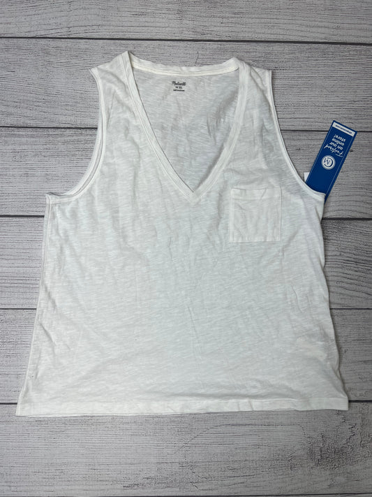 White Top Sleeveless Basic Madewell, Size Xl