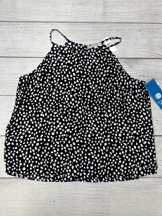 Black White Top Sleeveless Loft, Size Xl