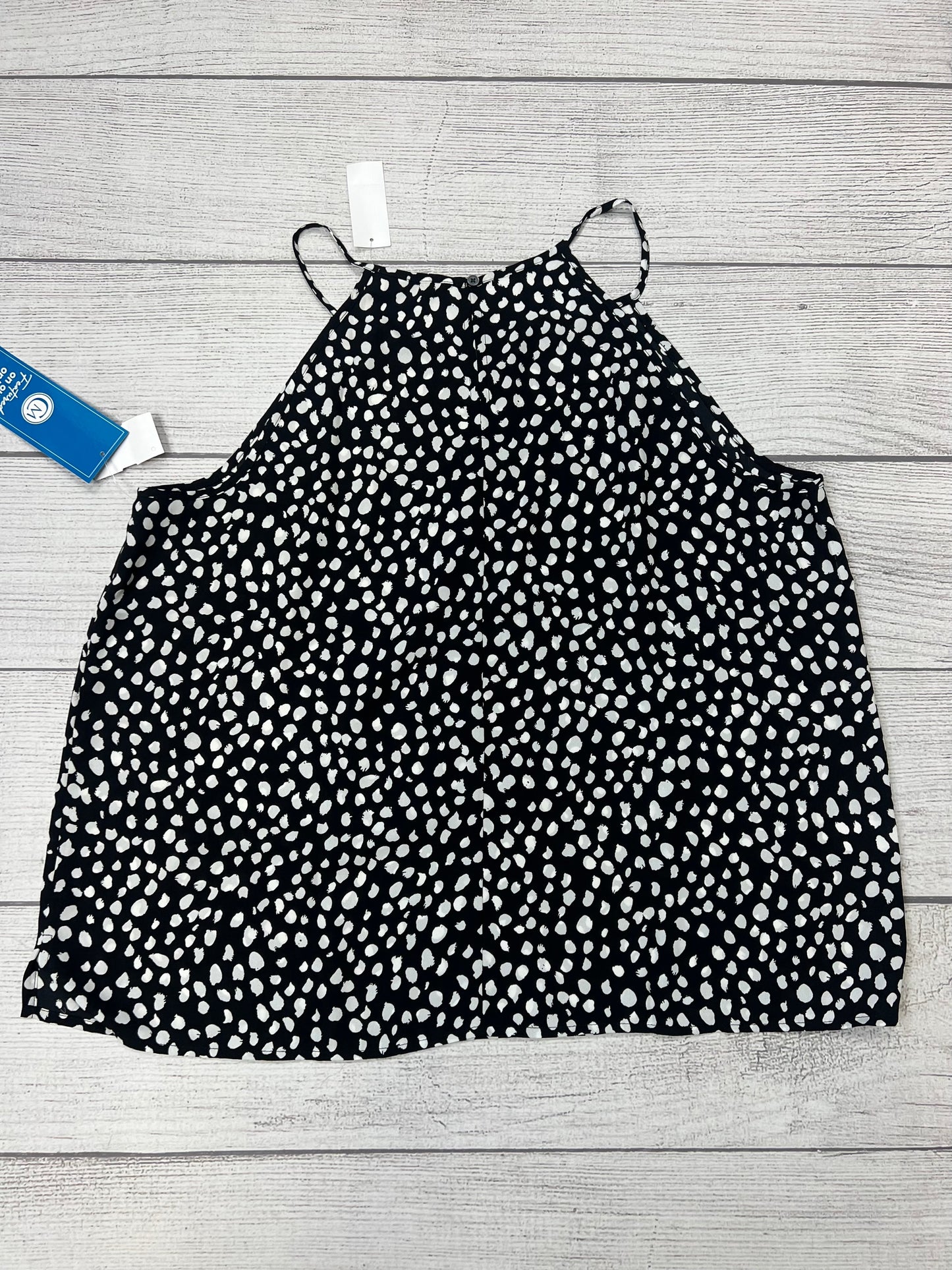 Black White Top Sleeveless Loft, Size Xl