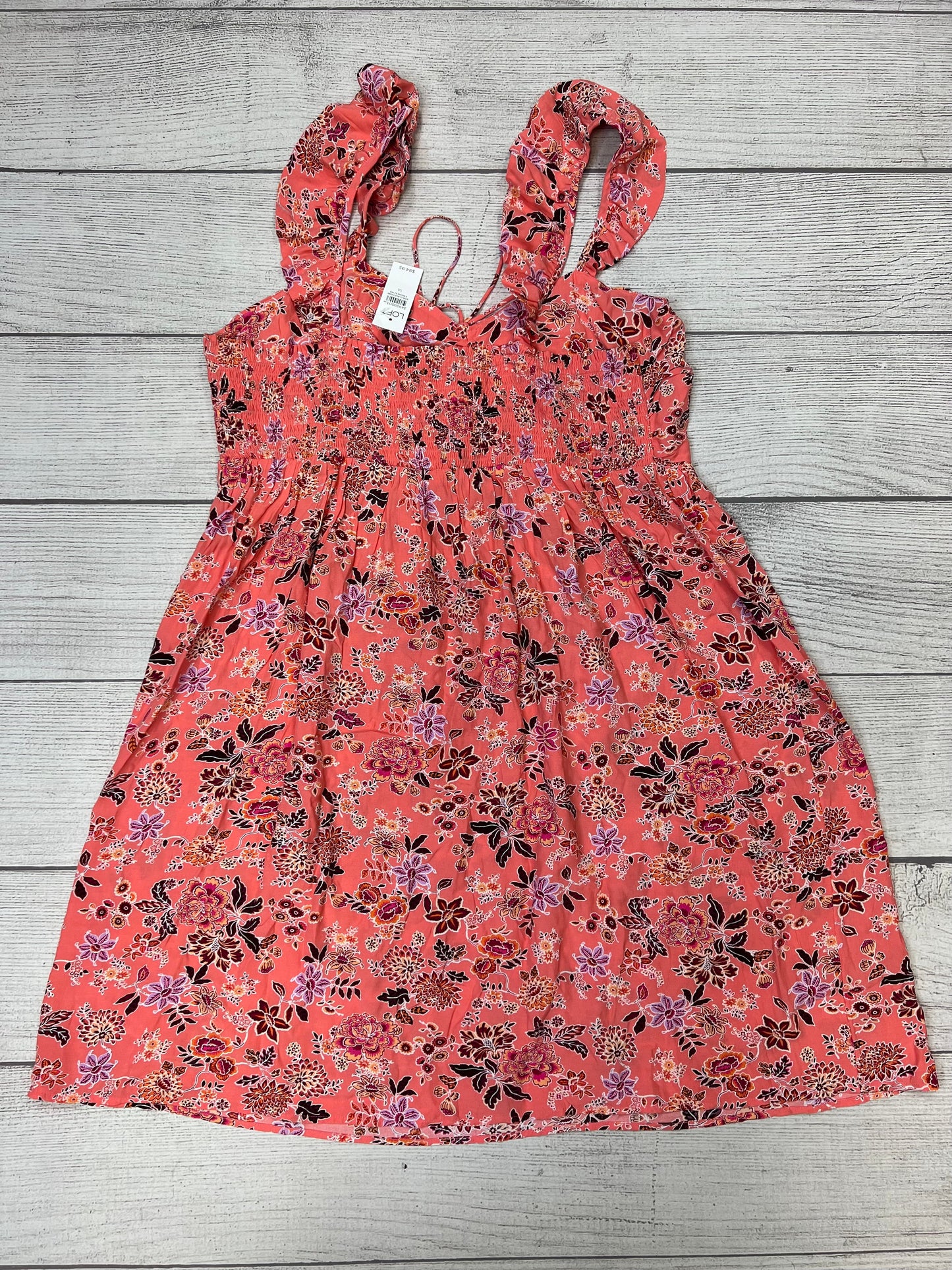 Pink Dress Casual Short Loft, Size L