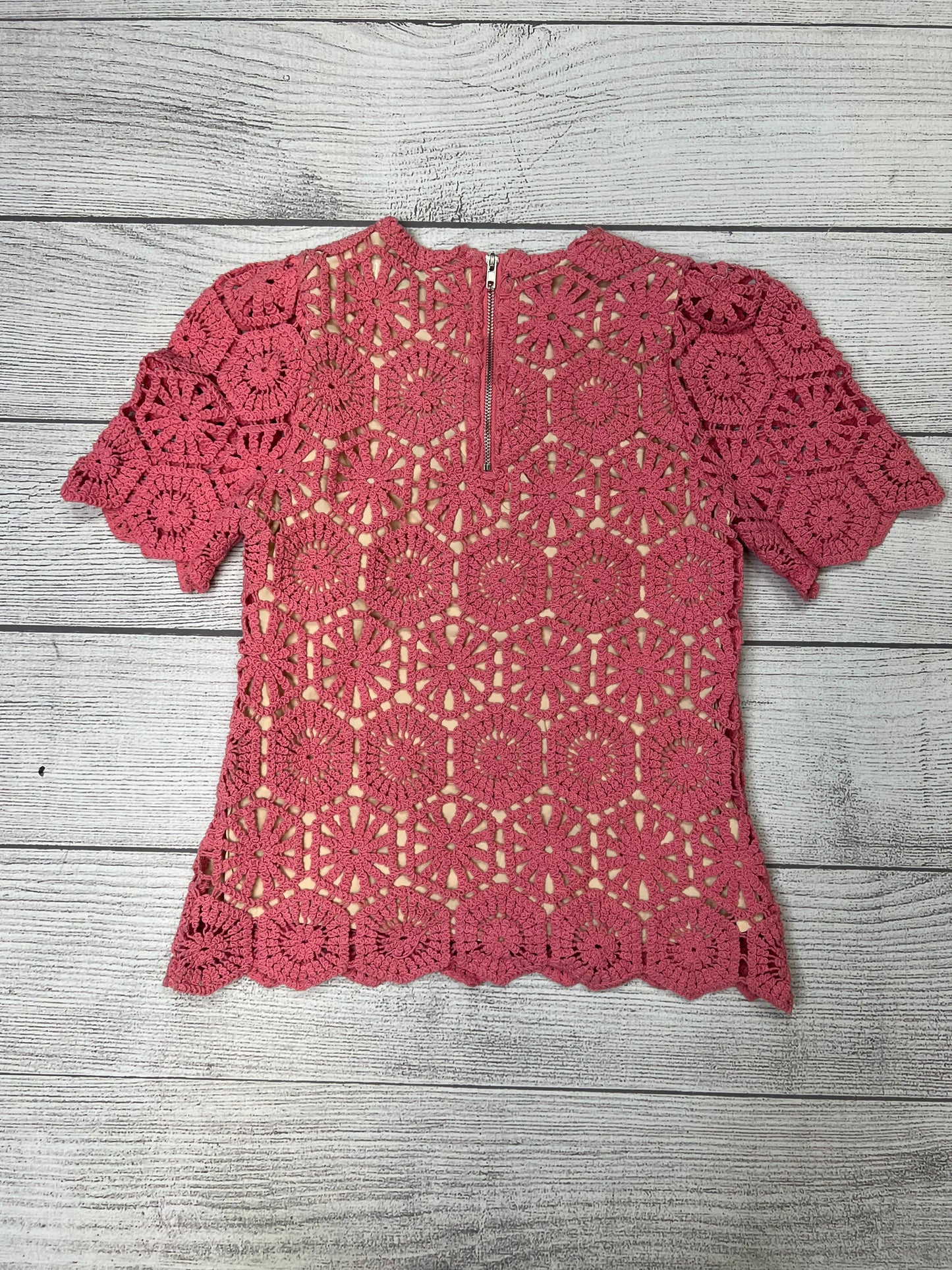 Pink Top Short Sleeve Adeline Rae, Size Xs