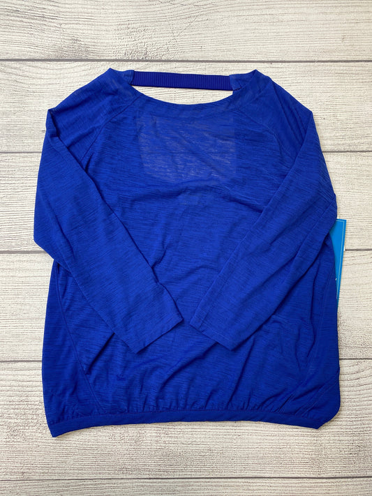 Blue Athletic Top Long Sleeve Crewneck Athleta, Size S