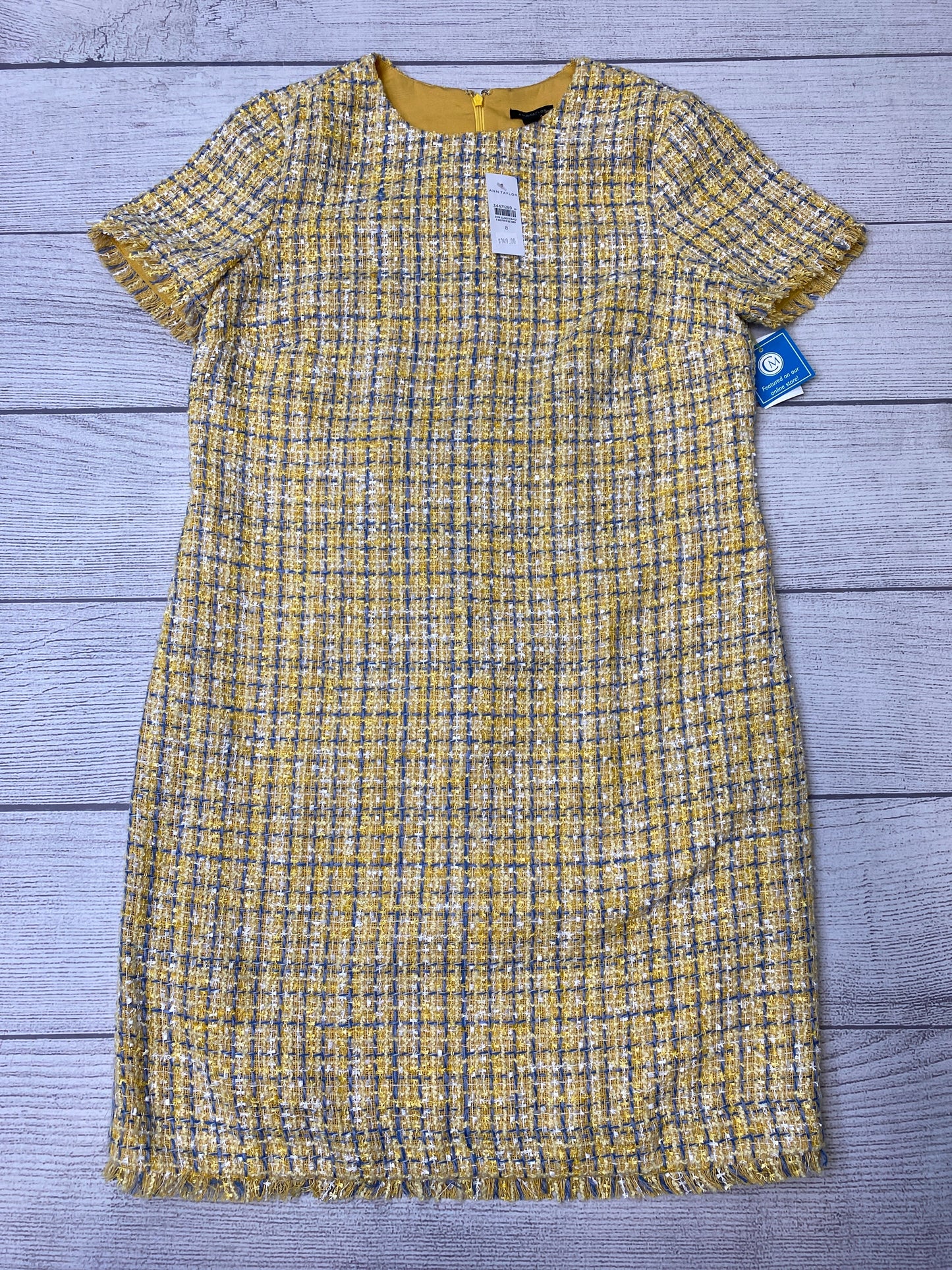 Yellow Dress Casual Short Ann Taylor, Size M