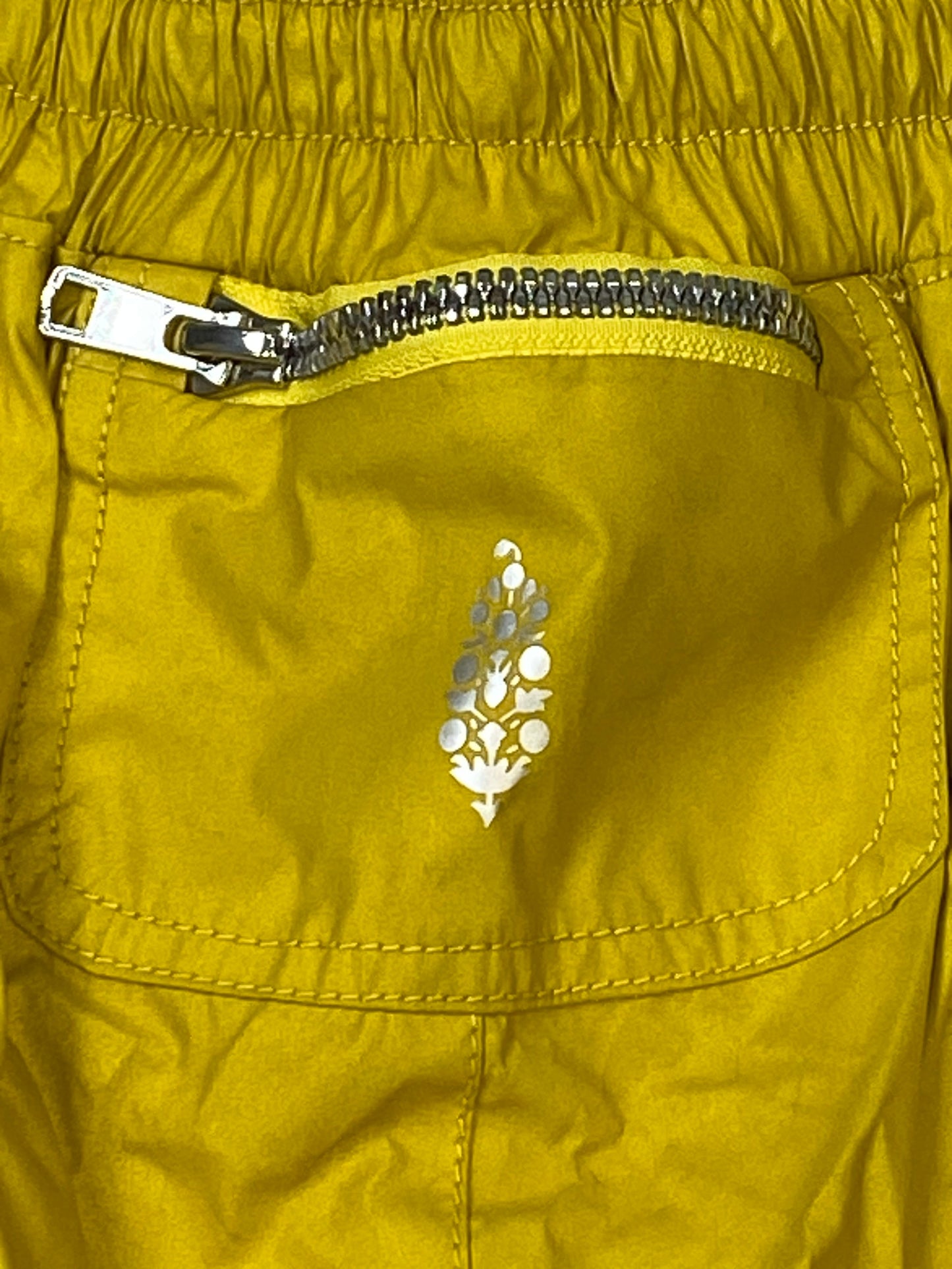 Yellow Athletic Shorts Free People, Size S