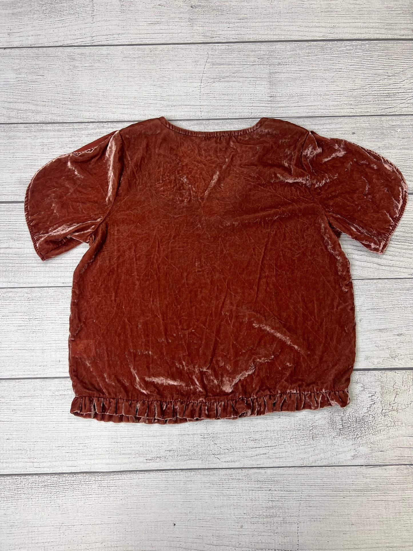 Velvet Top Short Sleeve Madewell, Size L