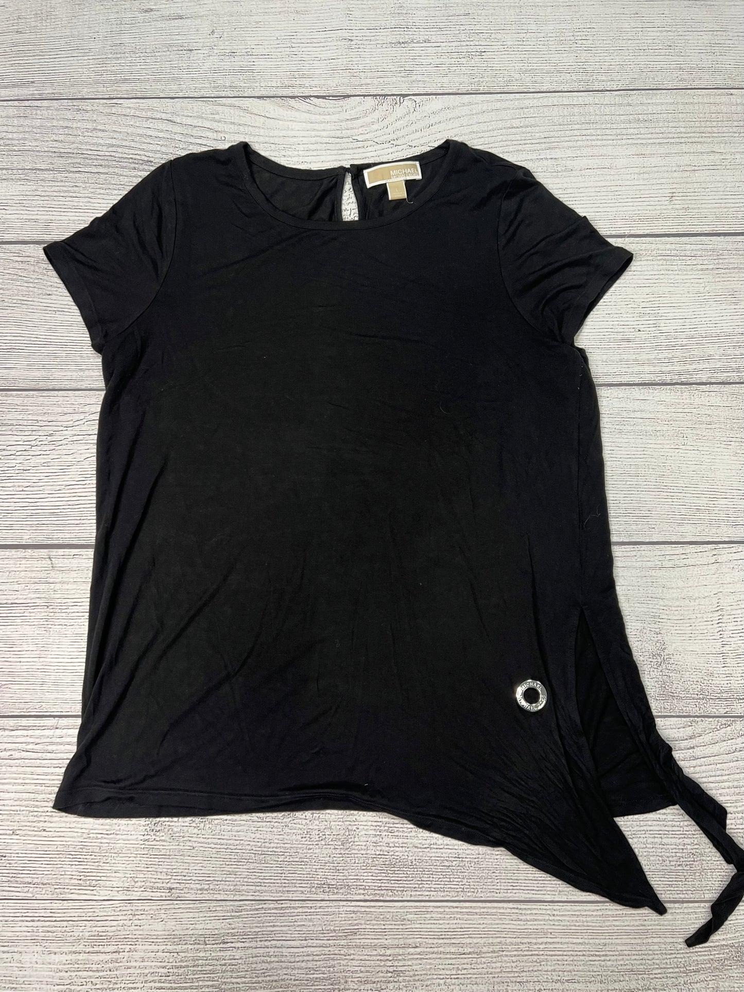 Top Short Sleeve By Michael By Michael Kors In Black, Size: L