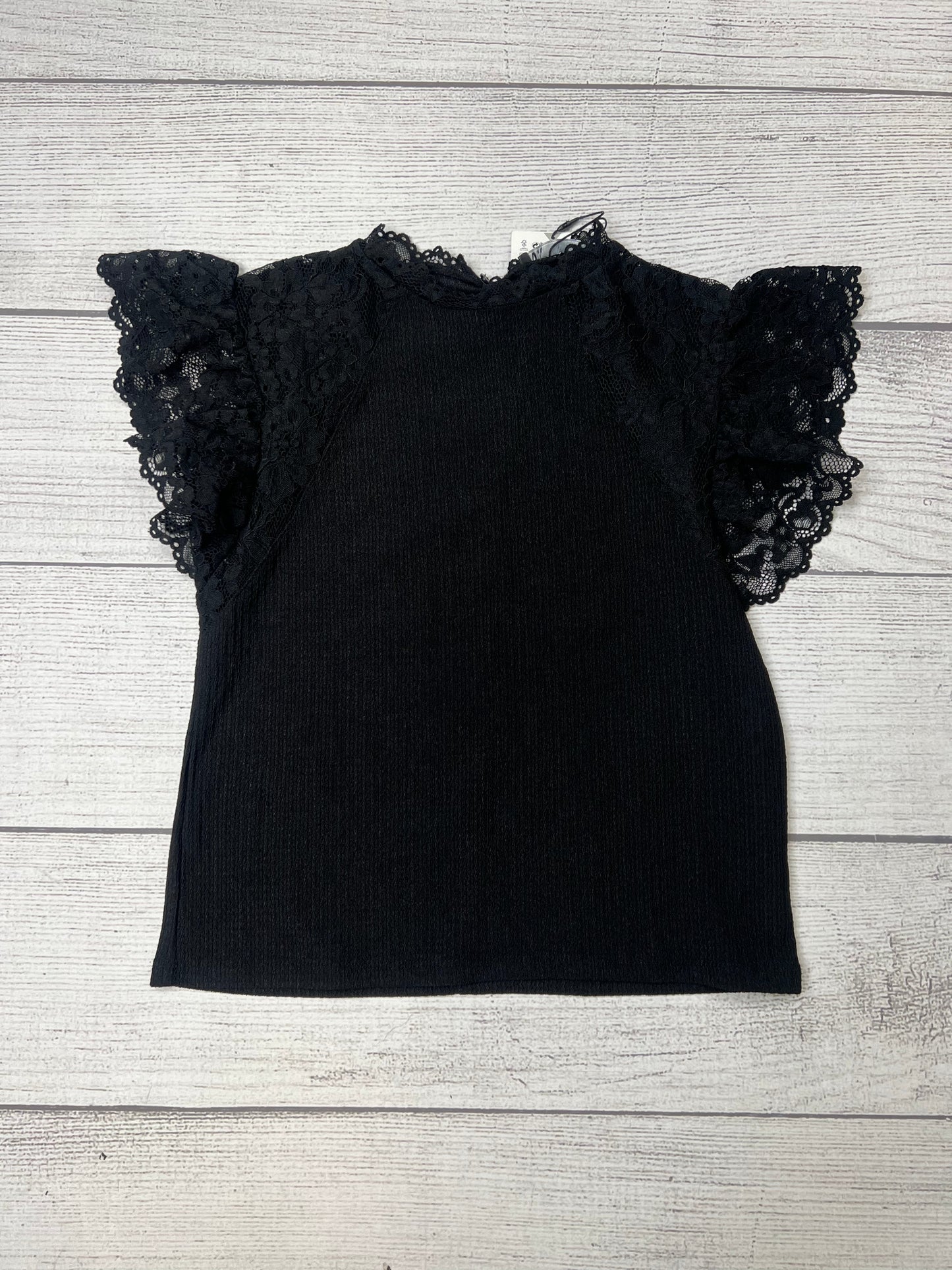 Top Short Sleeve By Zara In Black, Size: S