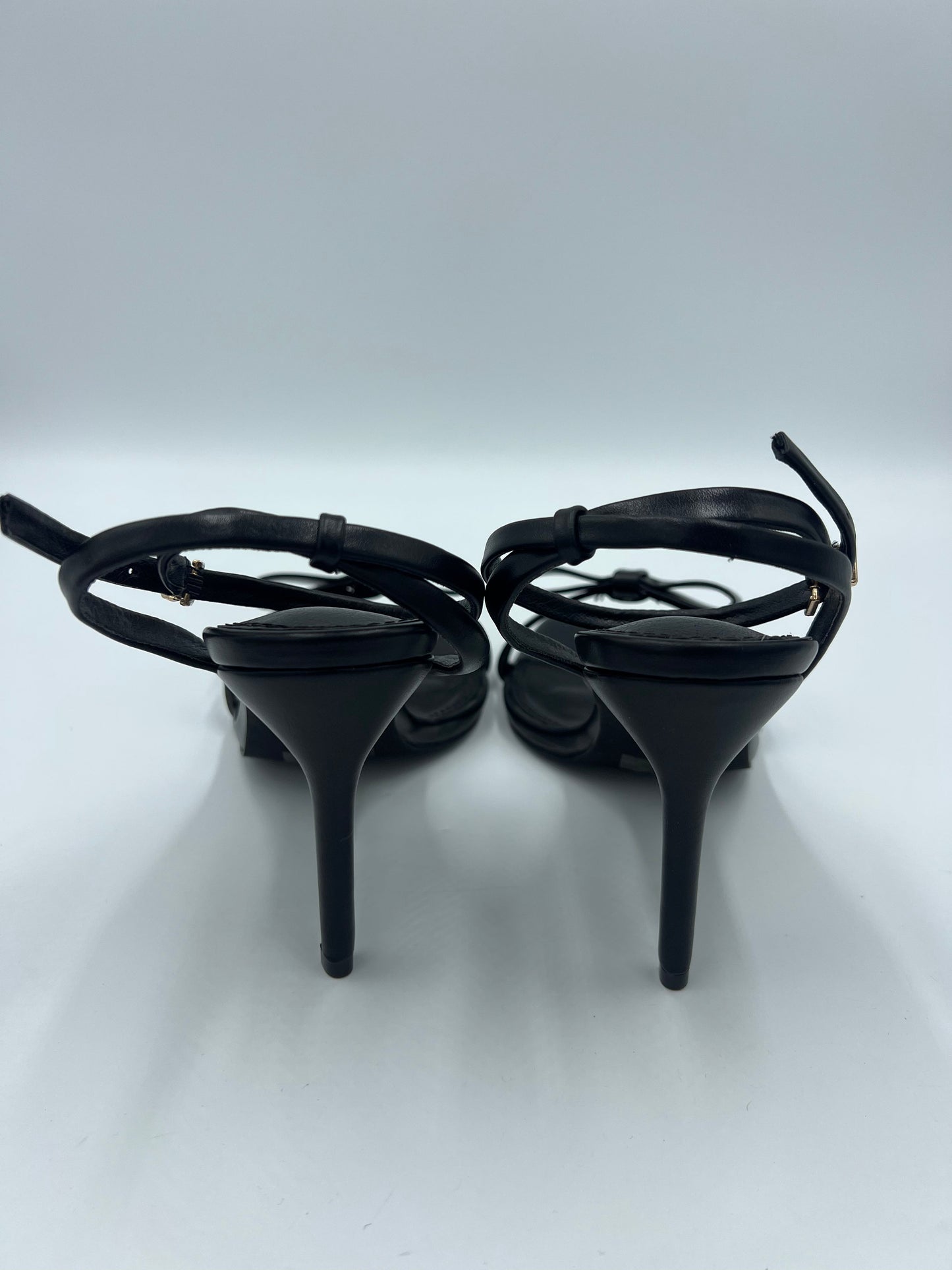 Shoes Heels Stiletto By Pretty Little Thing In Black, Size: 9