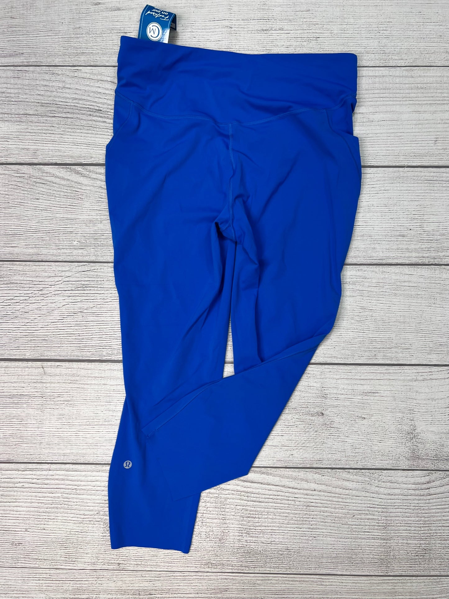 Athletic Capris By Lululemon In Blue, Size: 12