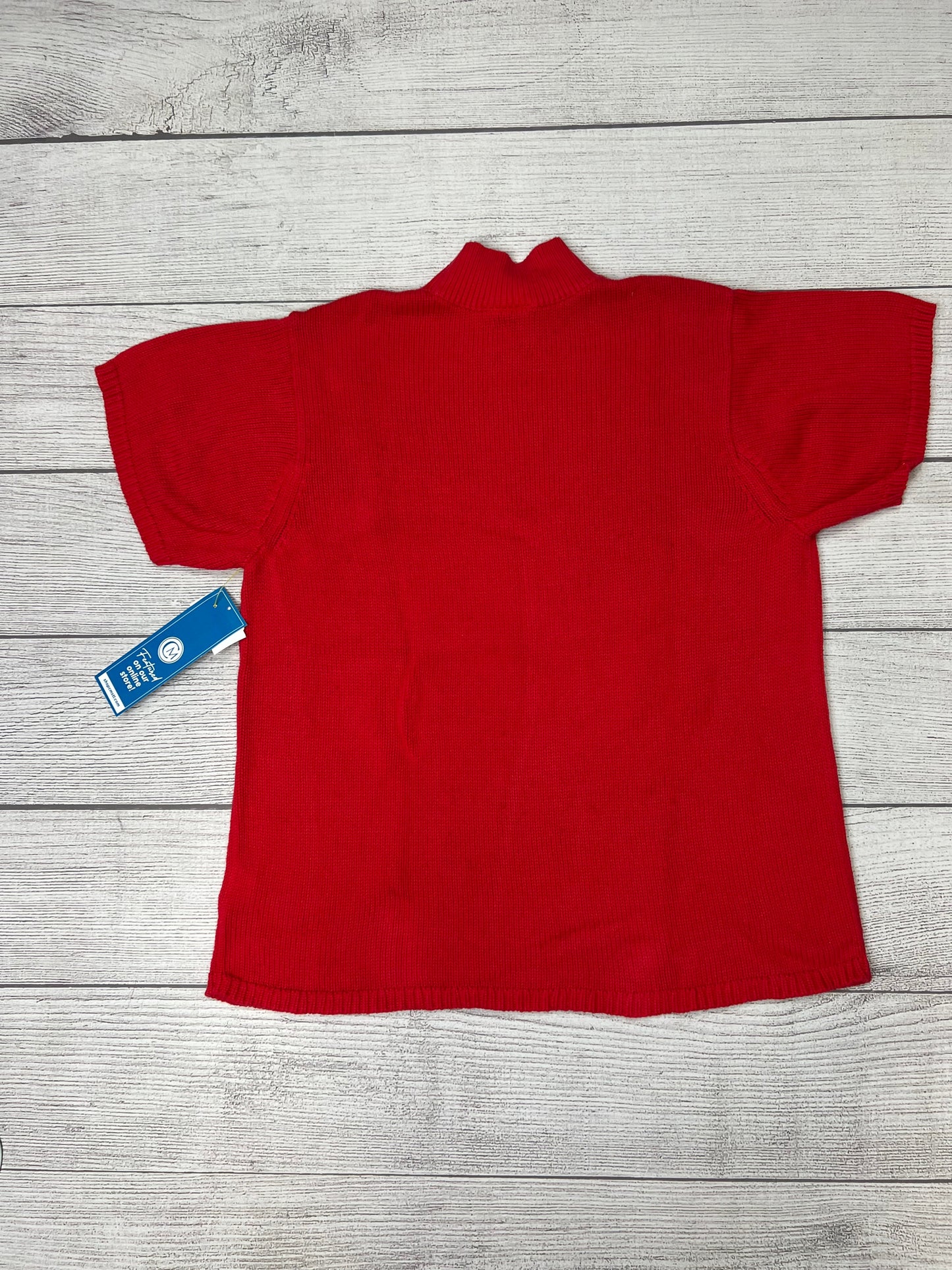 Sweater Short Sleeve By Adidas In Red, Size: S