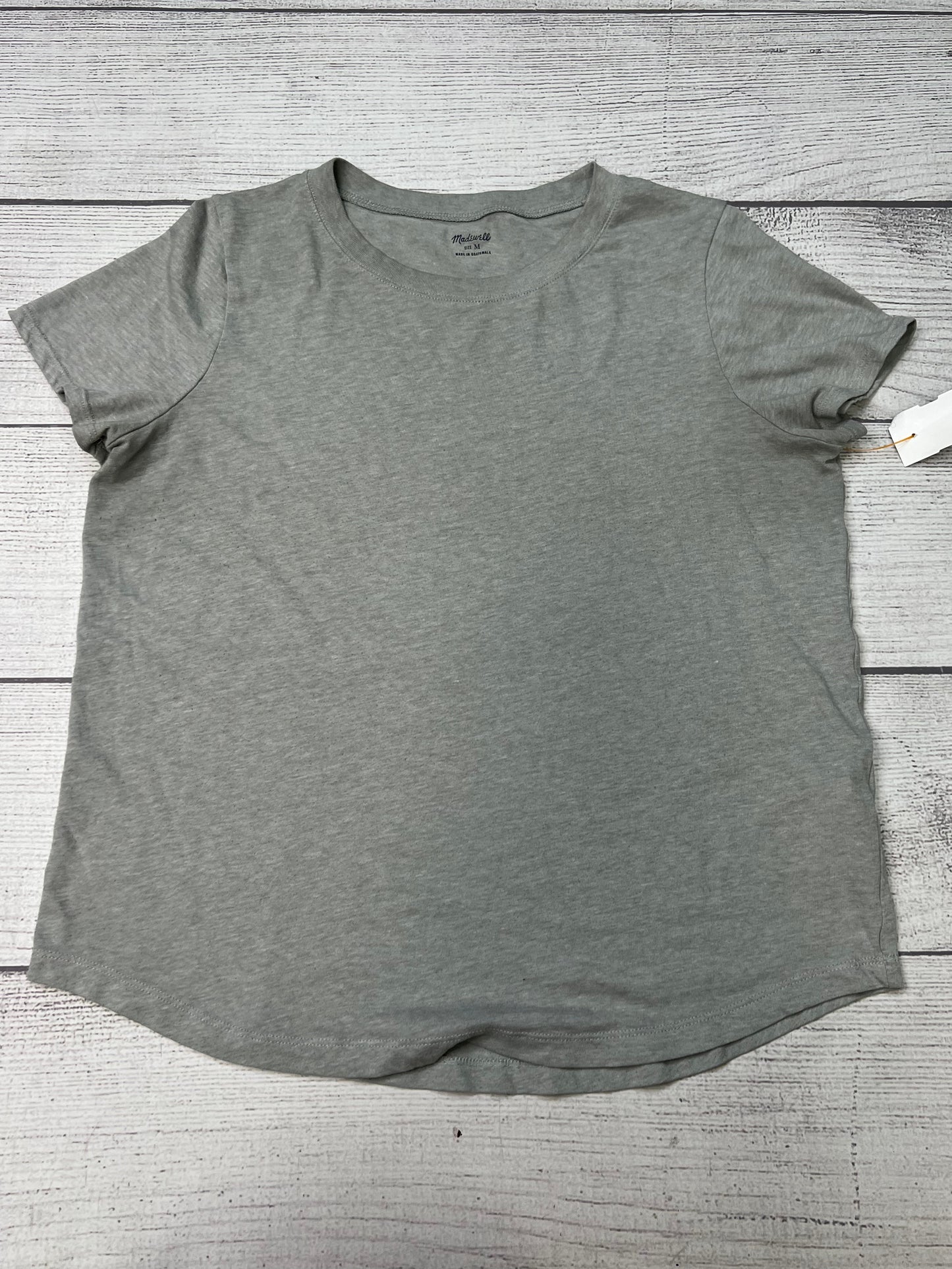 Top Short Sleeve Basic By Madewell In Grey, Size: M