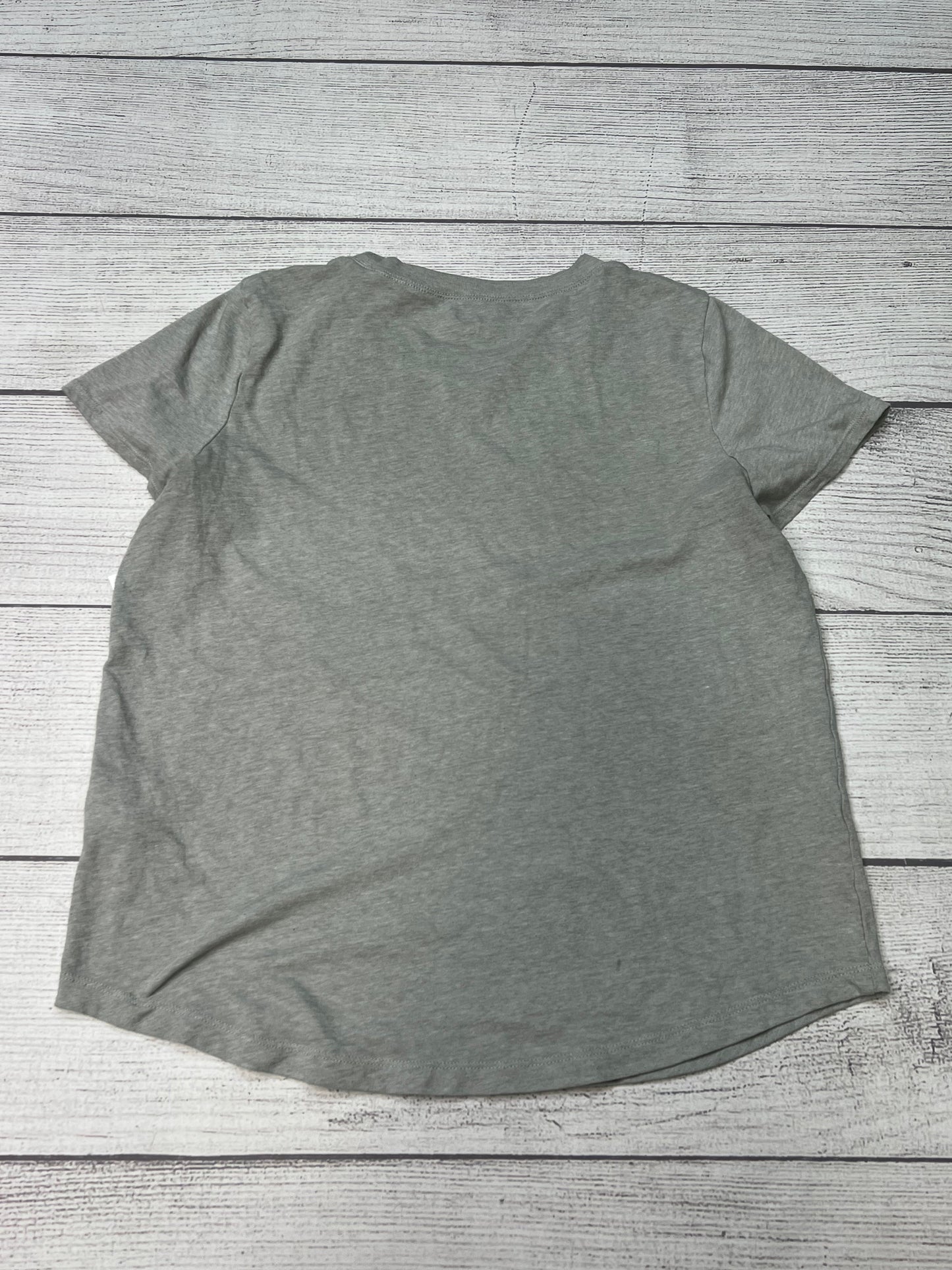 Top Short Sleeve Basic By Madewell In Grey, Size: M