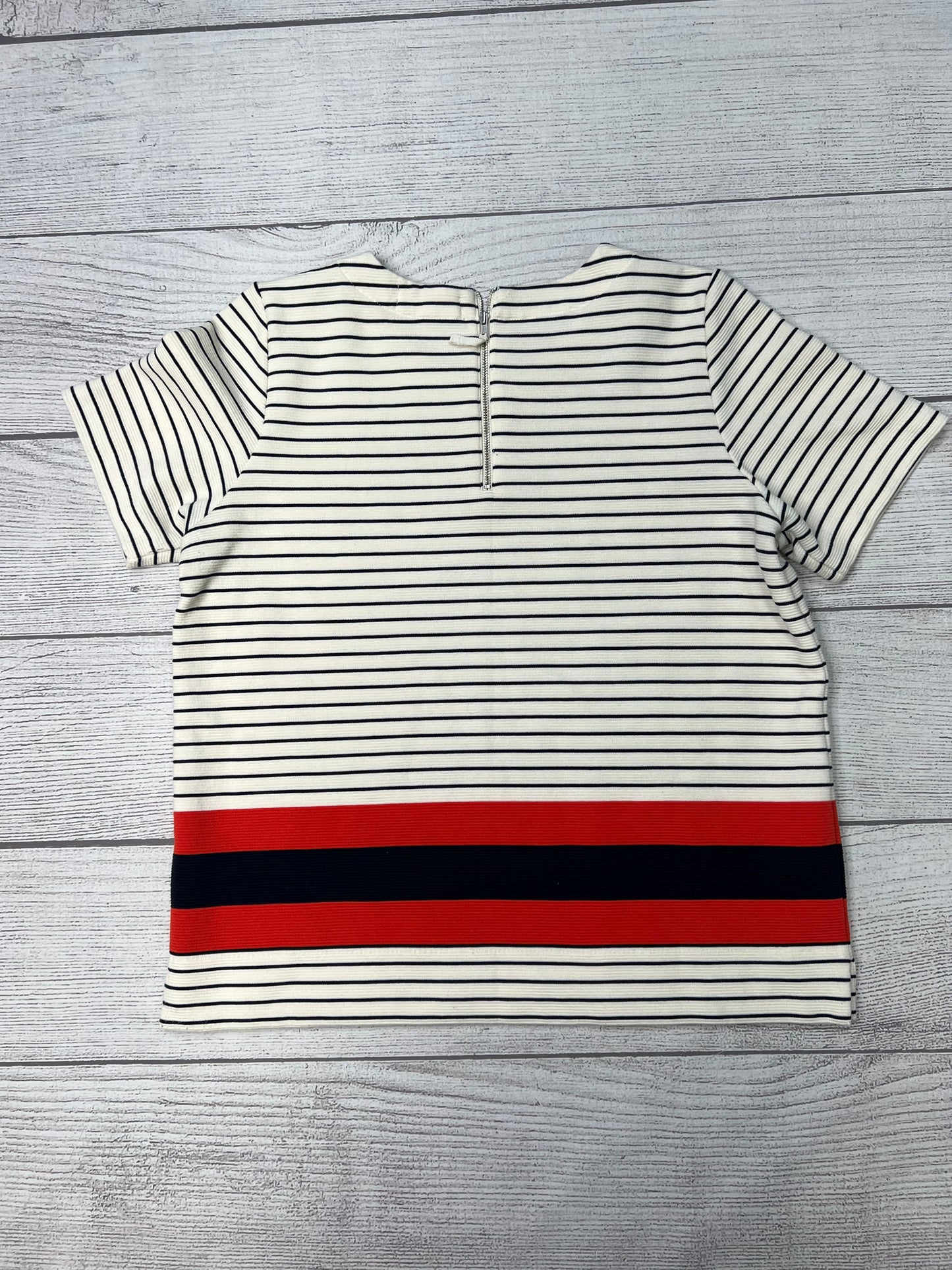 Top Short Sleeve By Madewell In Striped, Size: M