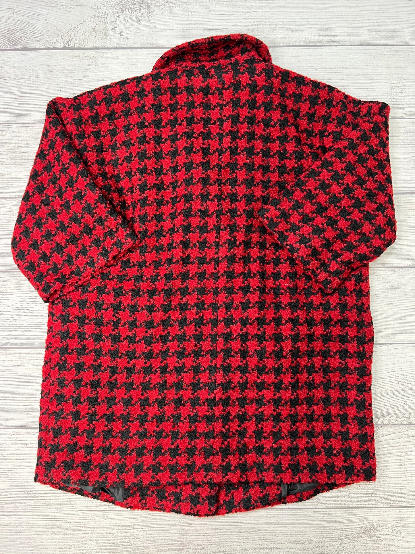 Coat Peacoat By Eloquii In Red Black, Size: Xl