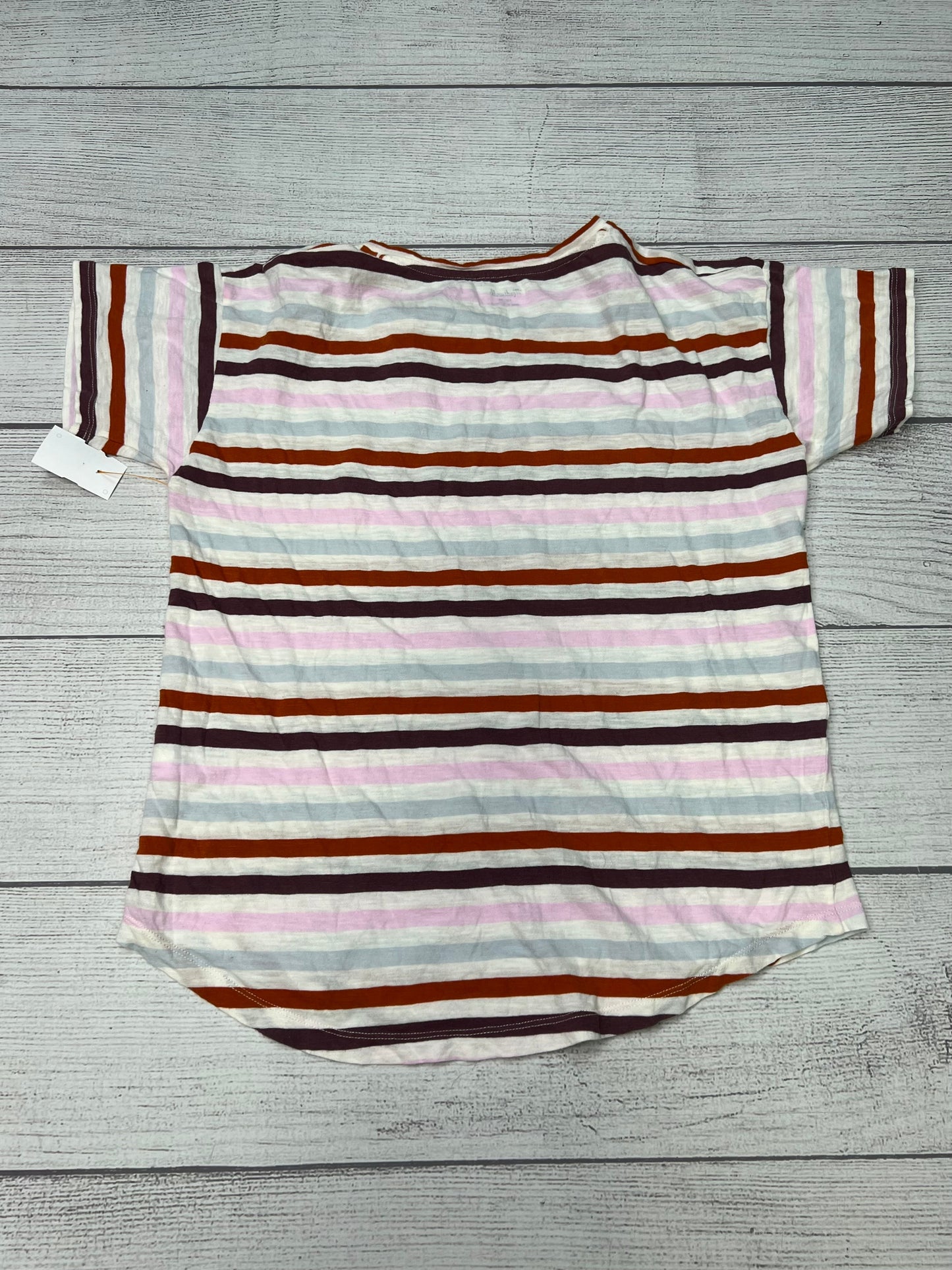 Top Short Sleeve Basic By Madewell In Striped, Size: M