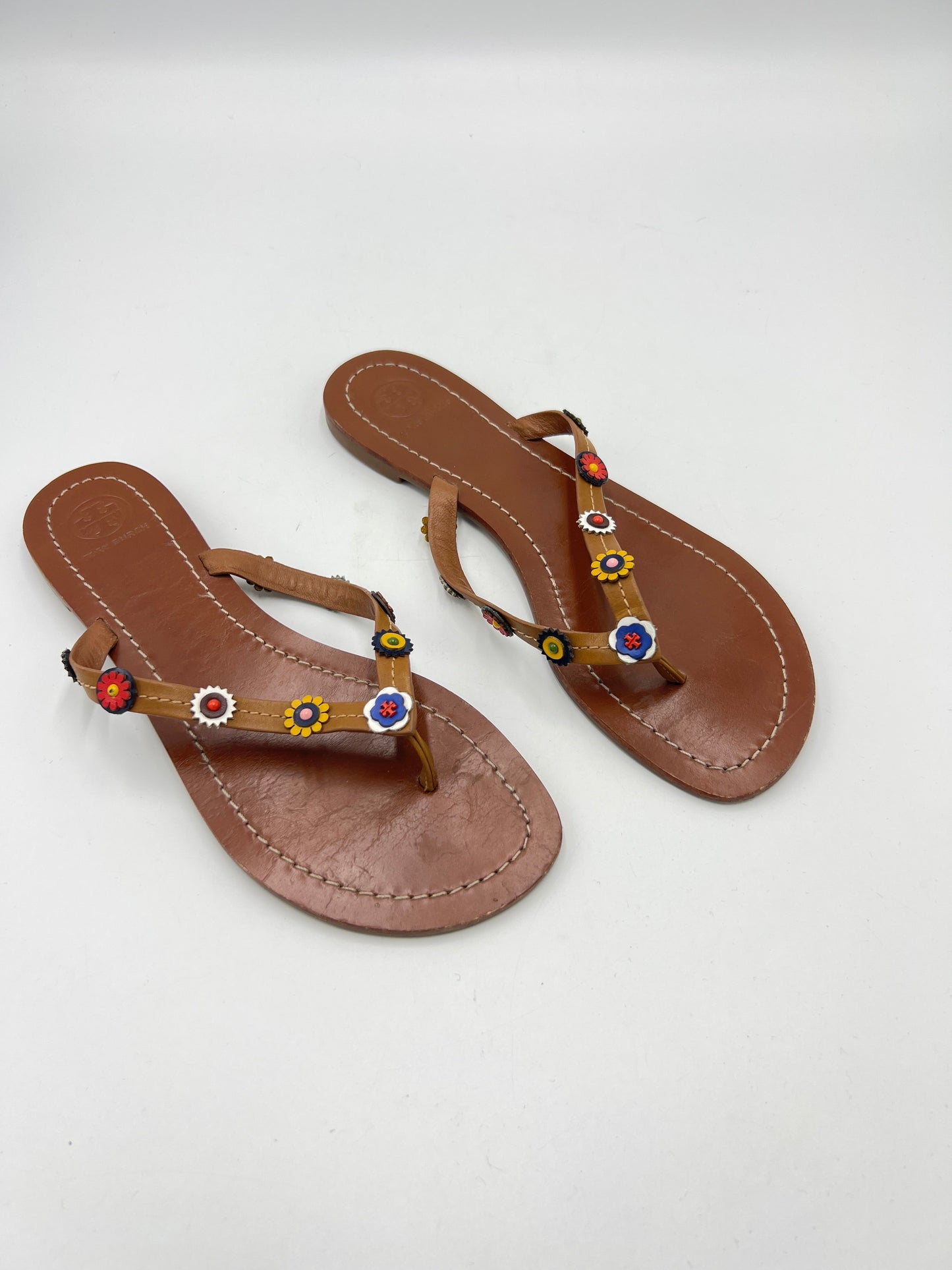 Sandals Designer By Tory Burch In Brown, Size: 8.5