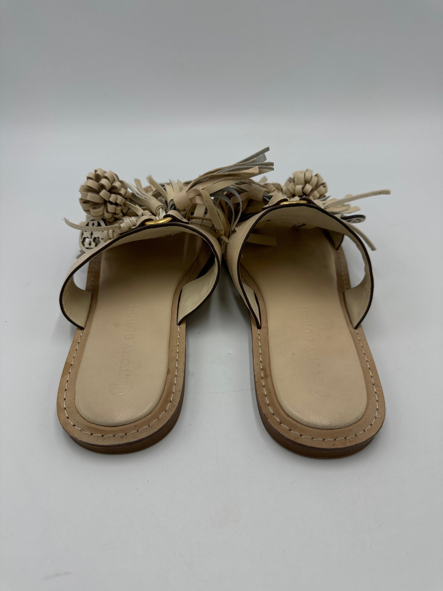 Tory Burch Miller Tassel Slide Designer Sandals in Size: 9.5