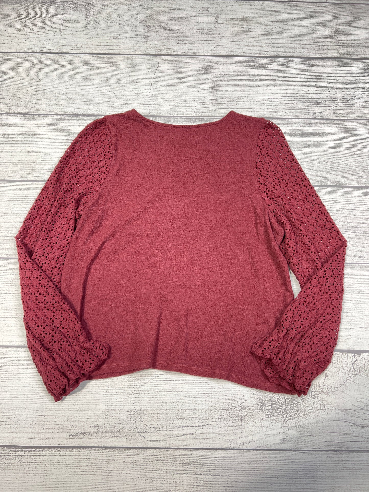 Top Long Sleeve By Madewell In Maroon, Size: M