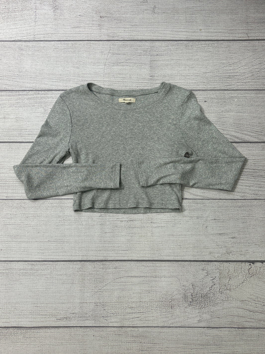 Top Long Sleeve By Madewell In Grey, Size: M