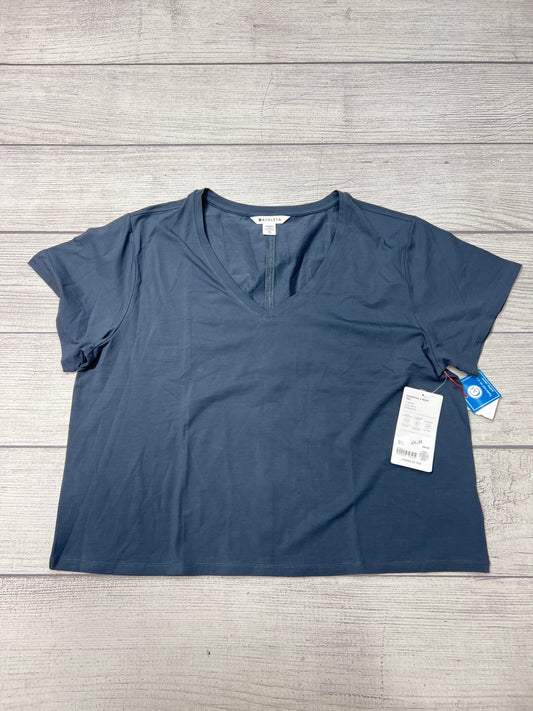 New! Athletic Top Short Sleeve By Athleta In Blue, Size: Xl