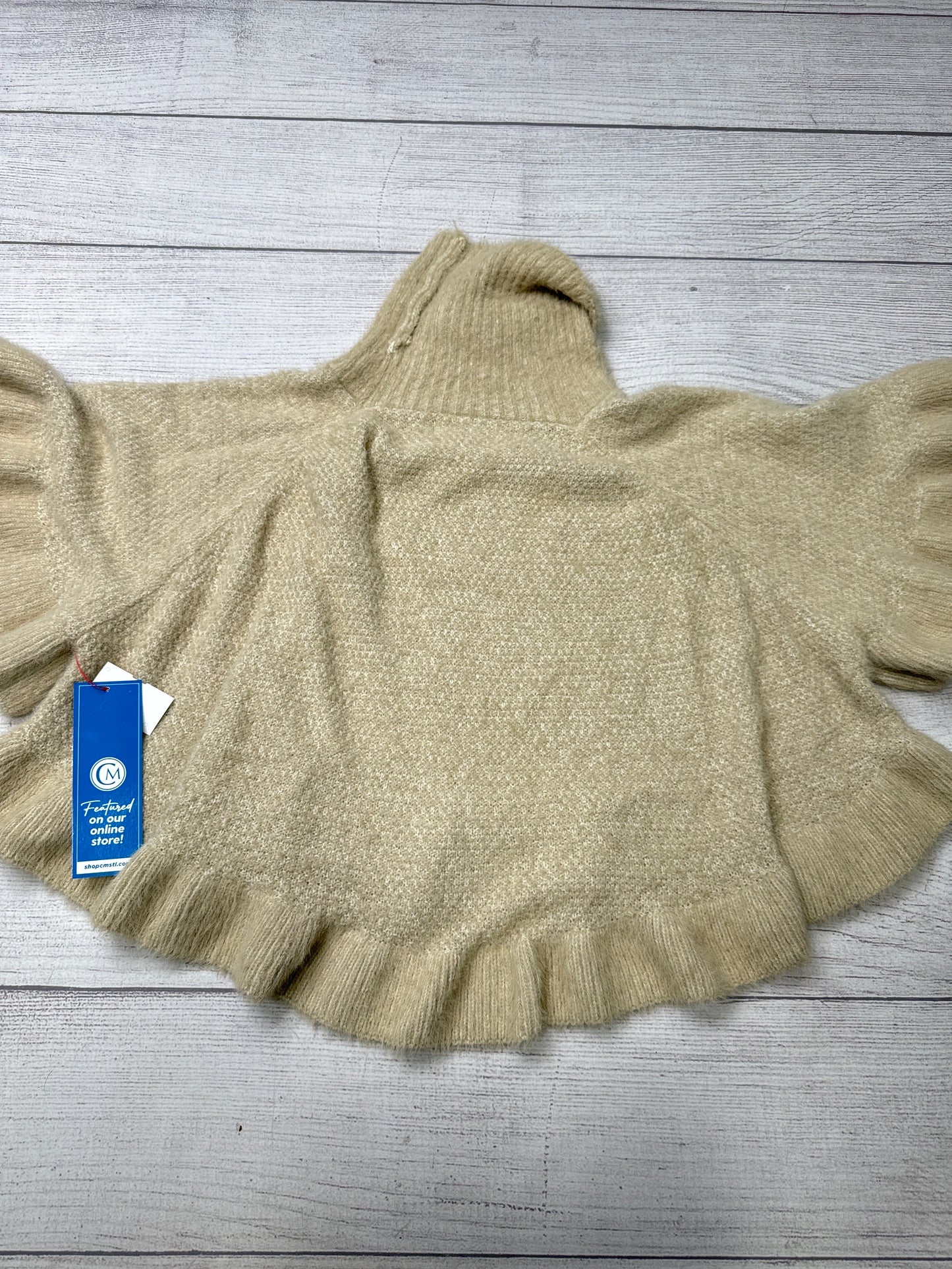 Sweater By Anthropologie In Tan, Size: Osfm