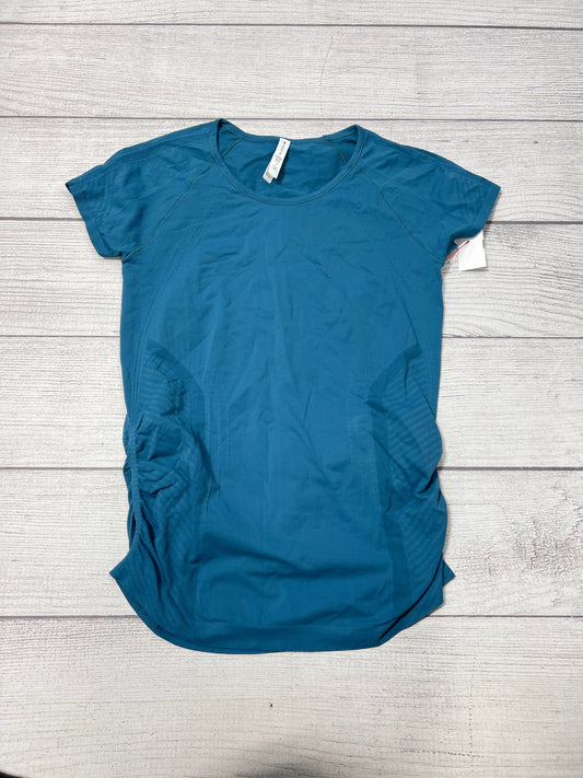 Athletic Top Short Sleeve By Athleta In Teal, Size: L