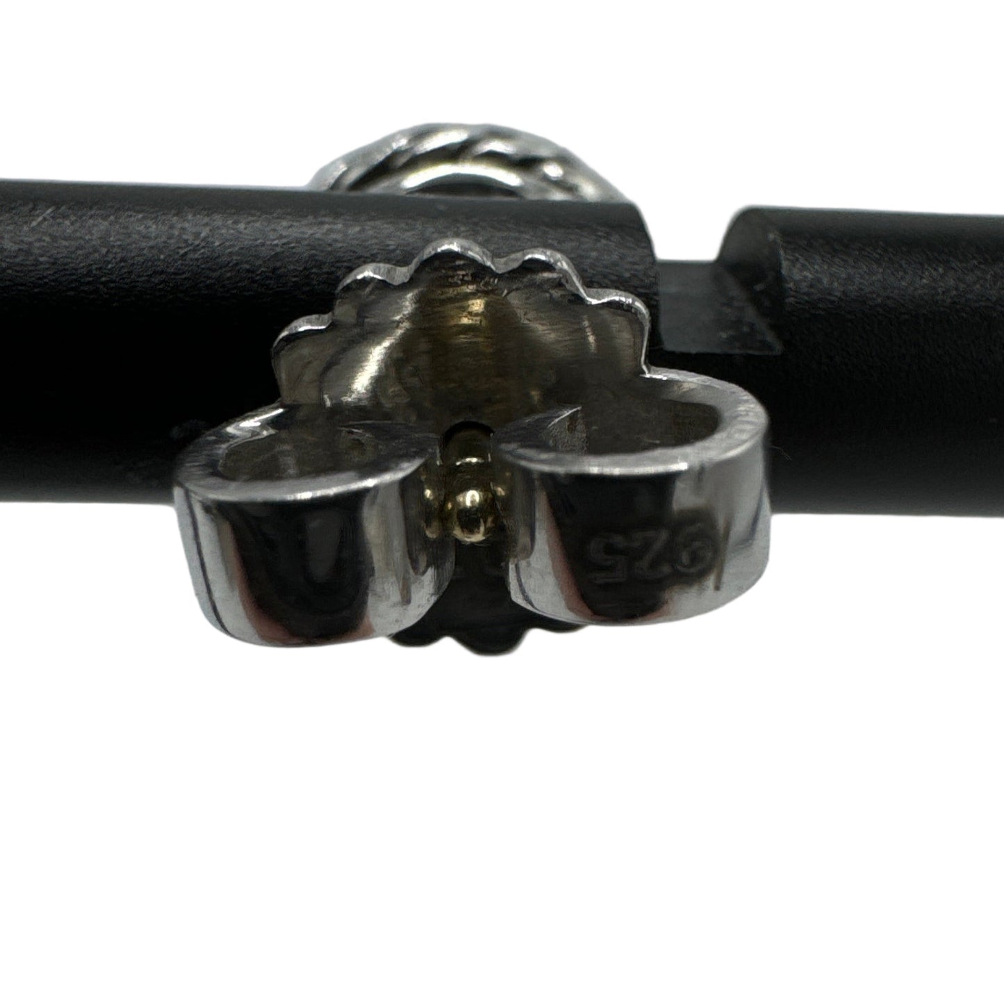 David Yurman Petite Black Pave Stud Diamond Luxury Designer Earrings