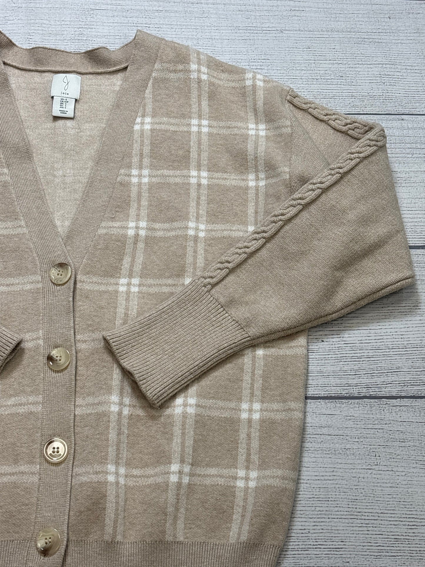 Sweater Cardigan By Joie In Brown, Size: S