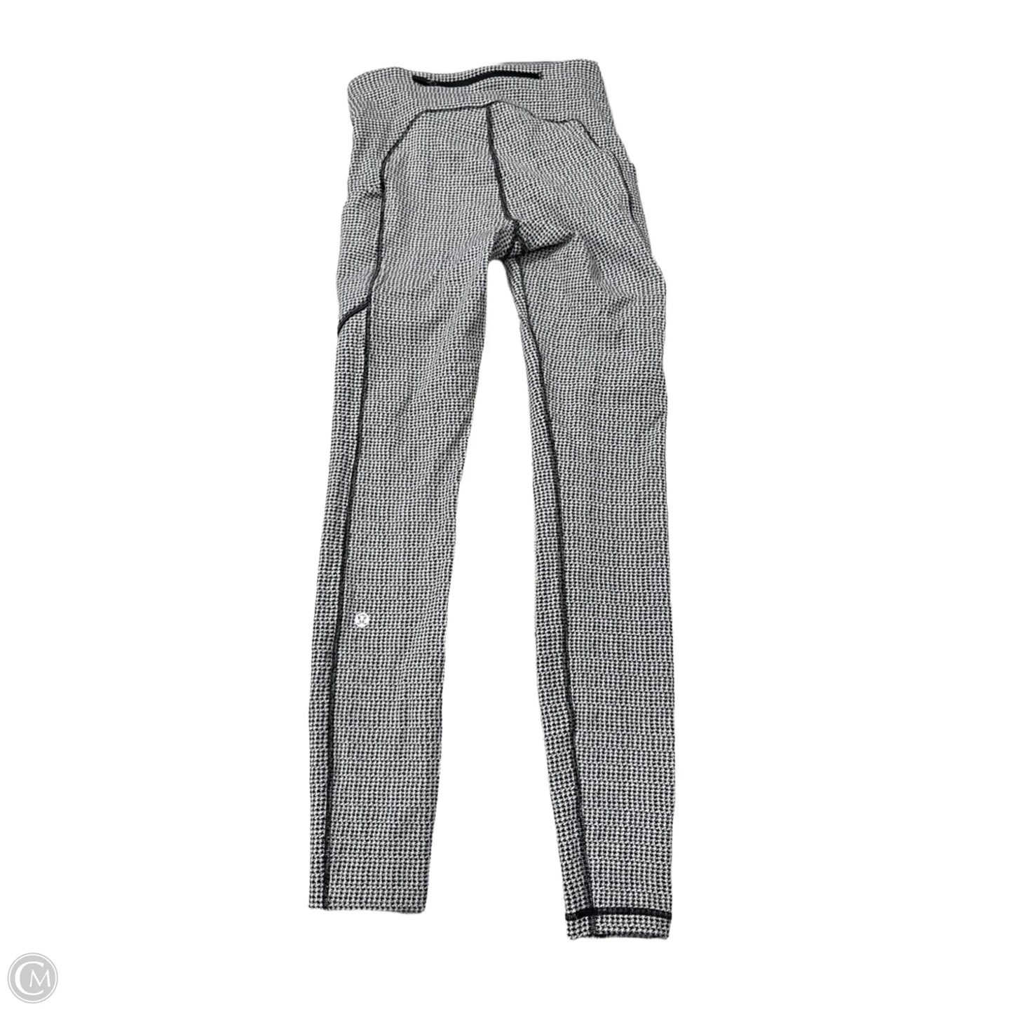 Athletic Leggings By Lululemon In Black & White, Size: 4