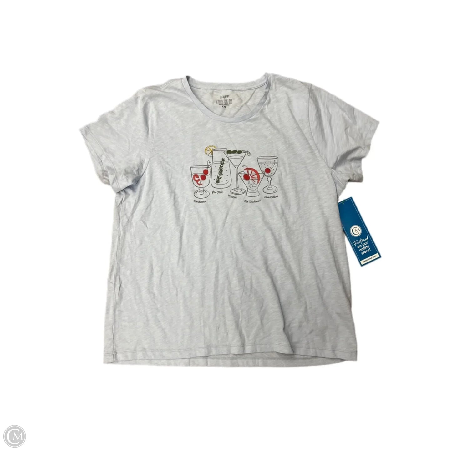 Top Short Sleeve Basic By J. Crew In Blue, Size: Xxl