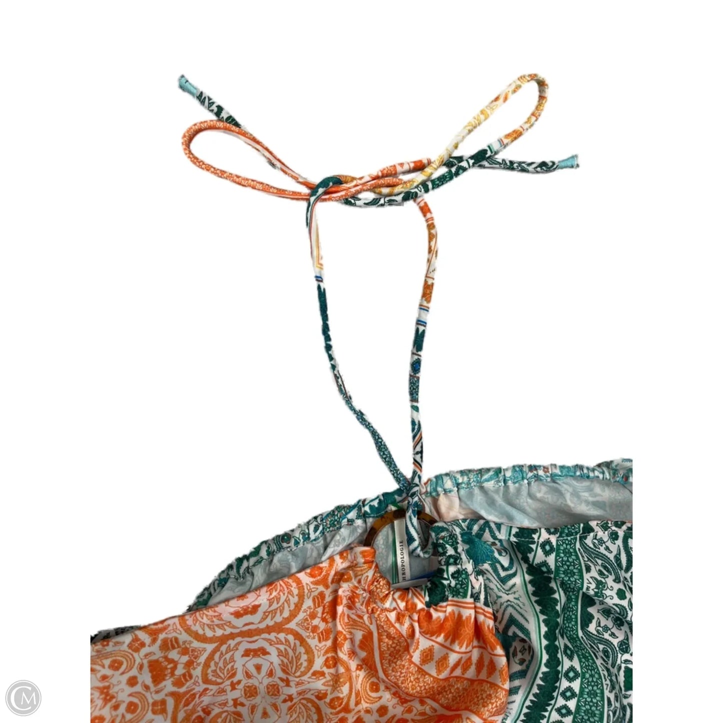 Swimwear Cover-up Designer By Anthropologie In Green & Orange, Size: Xs