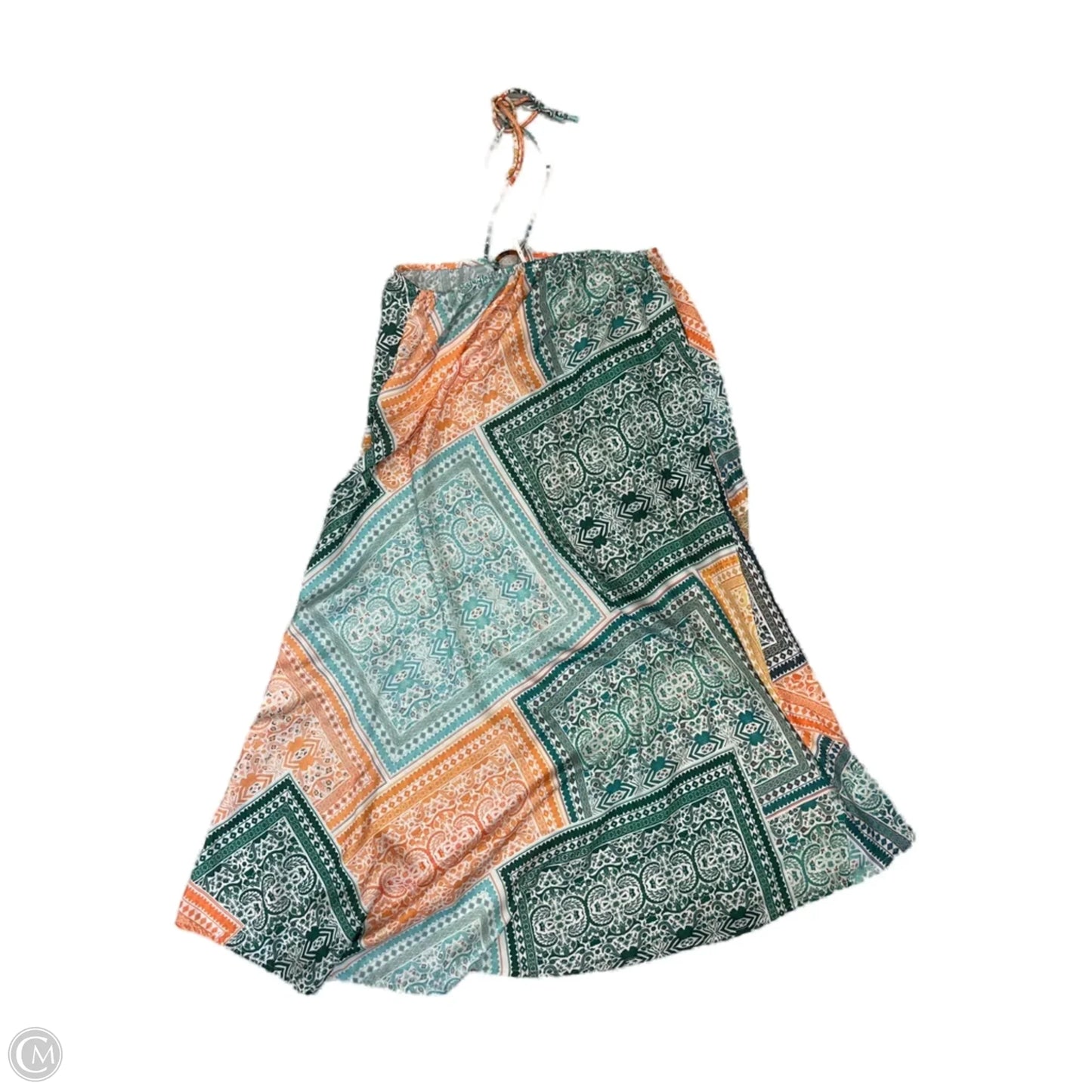 Swimwear Cover-up Designer By Anthropologie In Green & Orange, Size: Xs