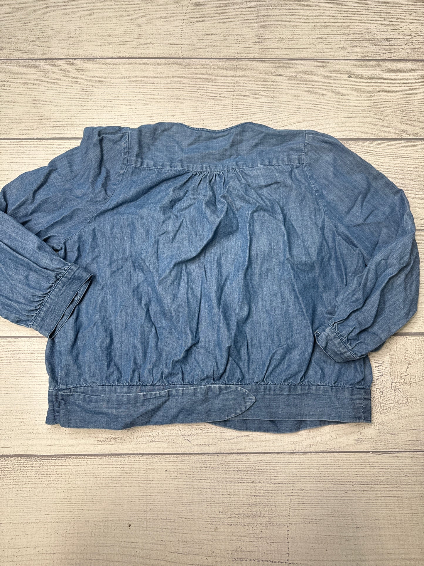 Top Long Sleeve By Madewell In Denim, Size: M