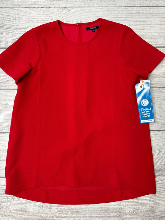 Top Short Sleeve By Madewell In Red, Size: S