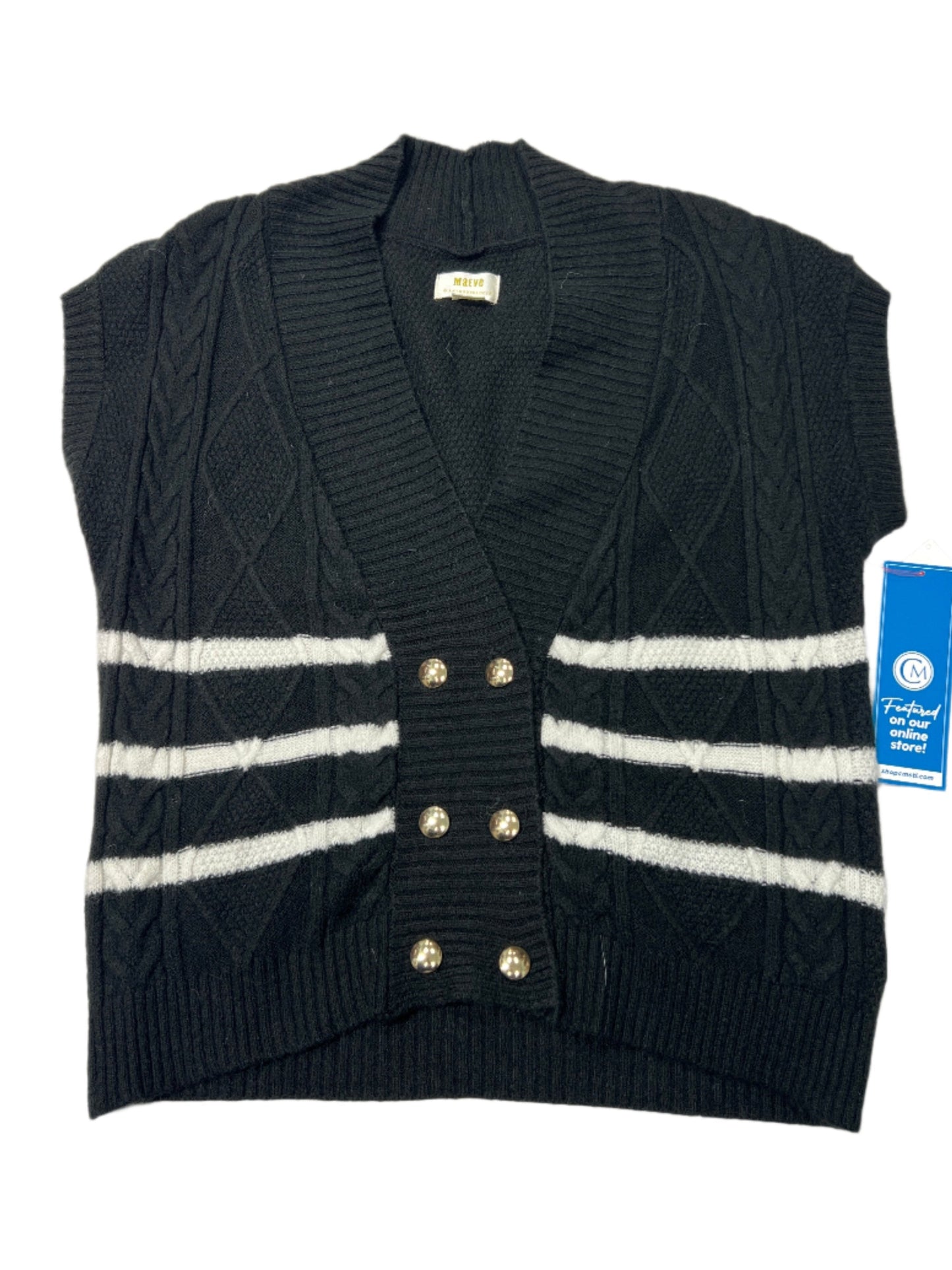 Vest Sweater By Anthropologie In Black, Size: Xs