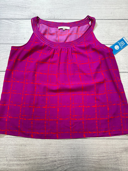 Top Sleeveless By Loft In Purple & Red, Size: Xxl