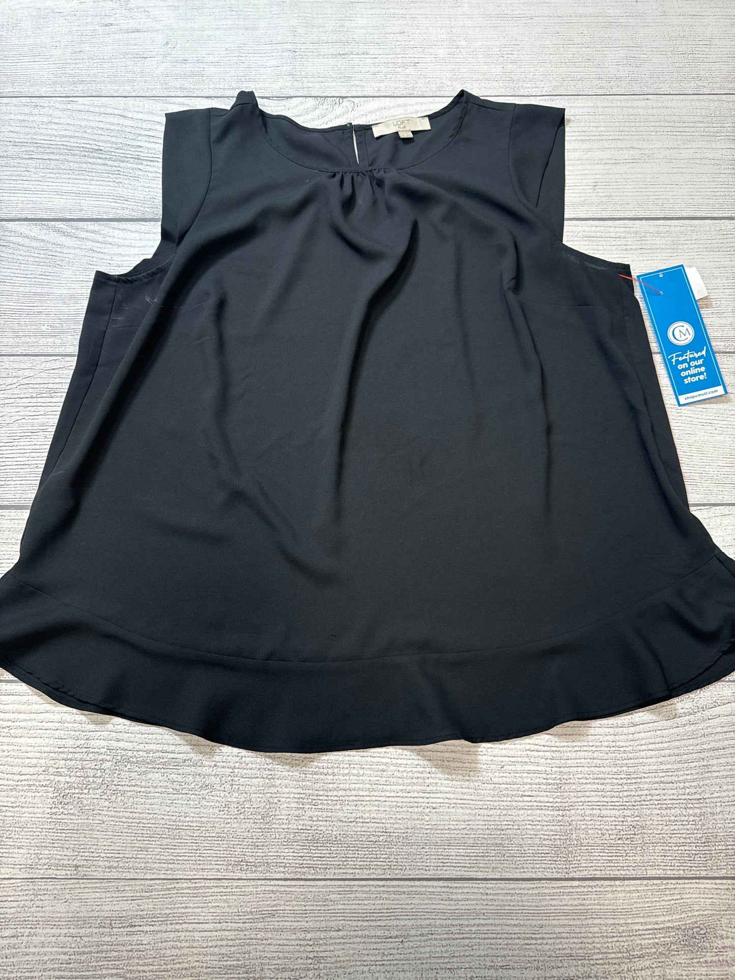 Top Sleeveless By Loft In Black, Size: Xxl