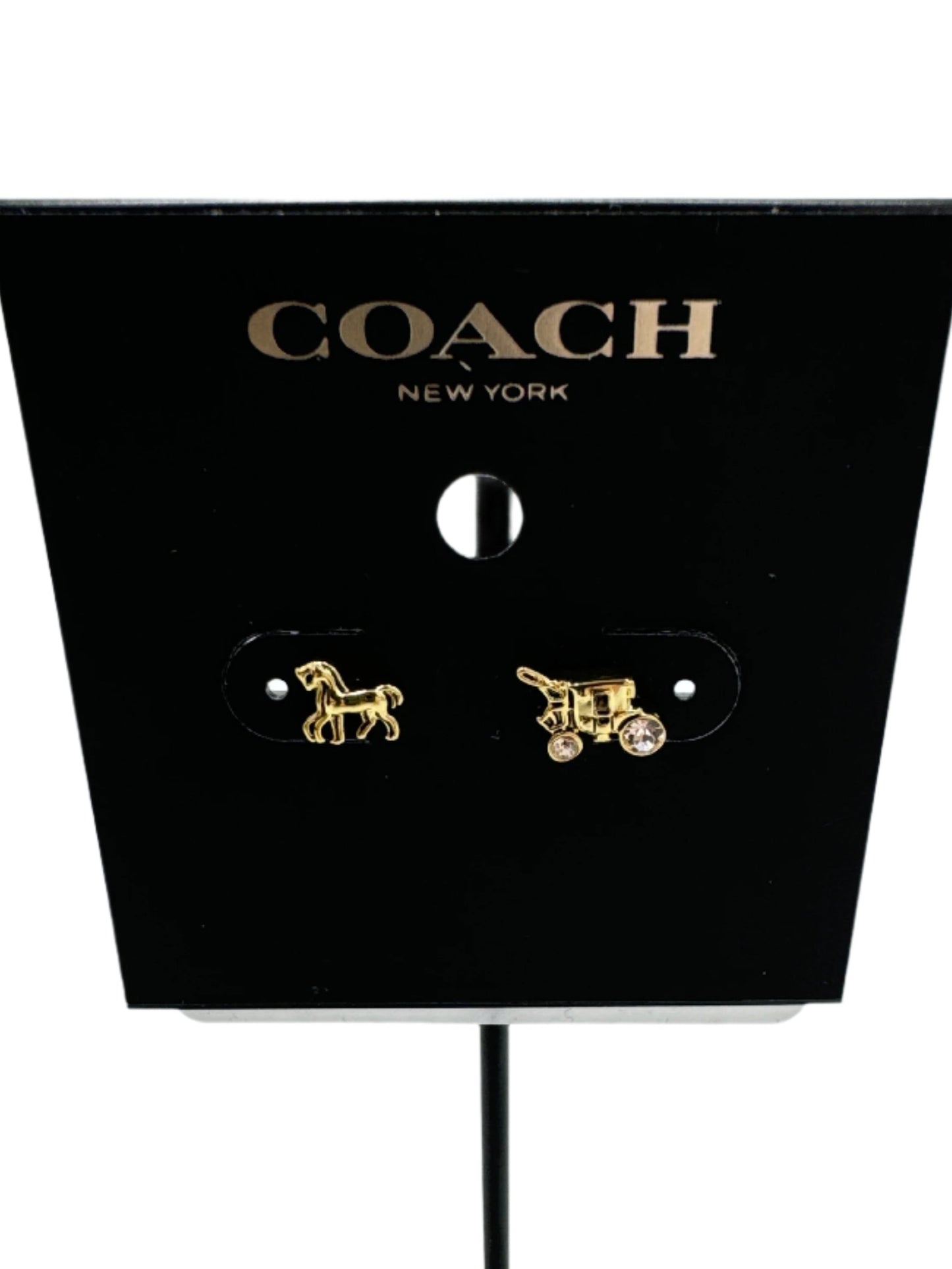 New! Coach Horse & Carriage Stud Designer Earrings