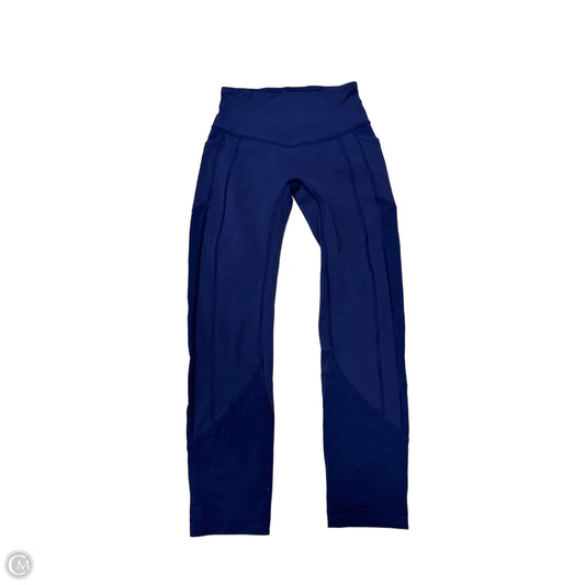Athletic Capris By Lululemon In Blue, Size: S/4