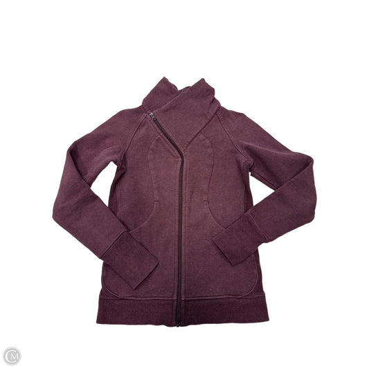 Athletic Jacket By Lululemon In Maroon, Size: S/4