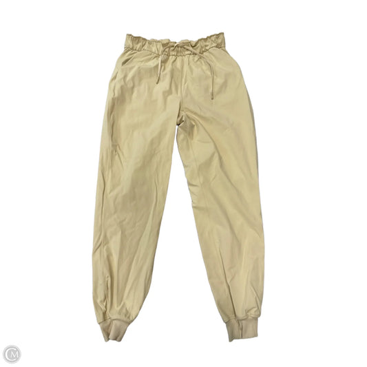 Athletic Pants By Lululemon In Cream, Size: M/8
