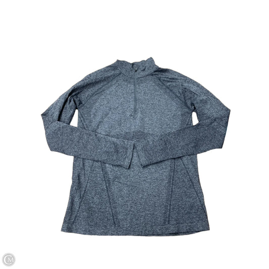 Athletic Top Long Sleeve Collar By Athleta In Grey, Size: L