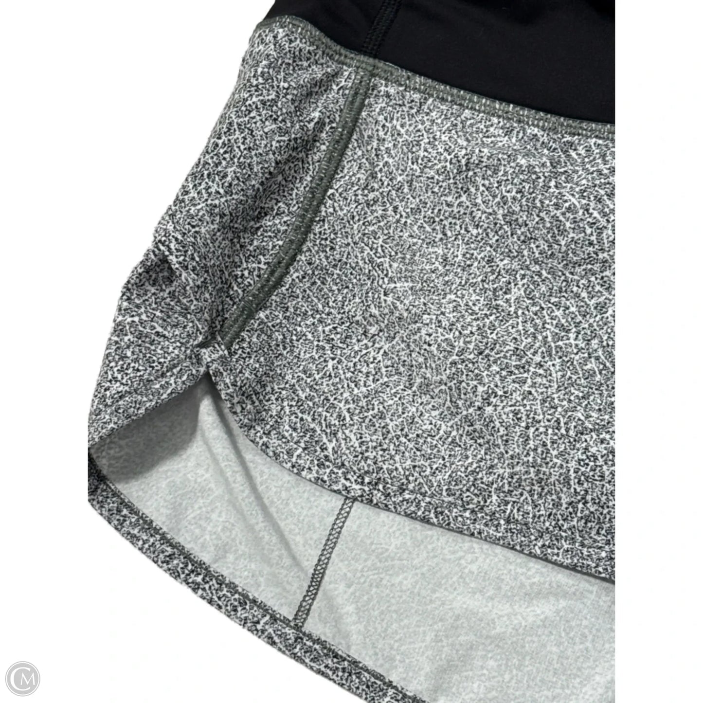 Athletic Shorts By Lululemon In Black & Grey, Size: S