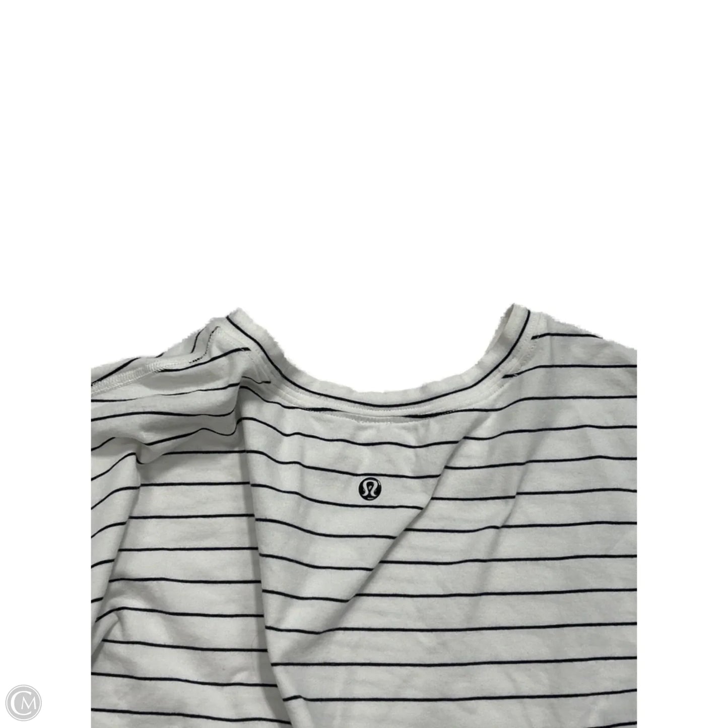 Top Short Sleeve By Lululemon In Striped Pattern, Size: L