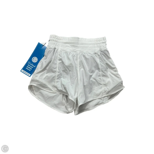 Athletic Shorts By Lululemon In White, Size: Xs
