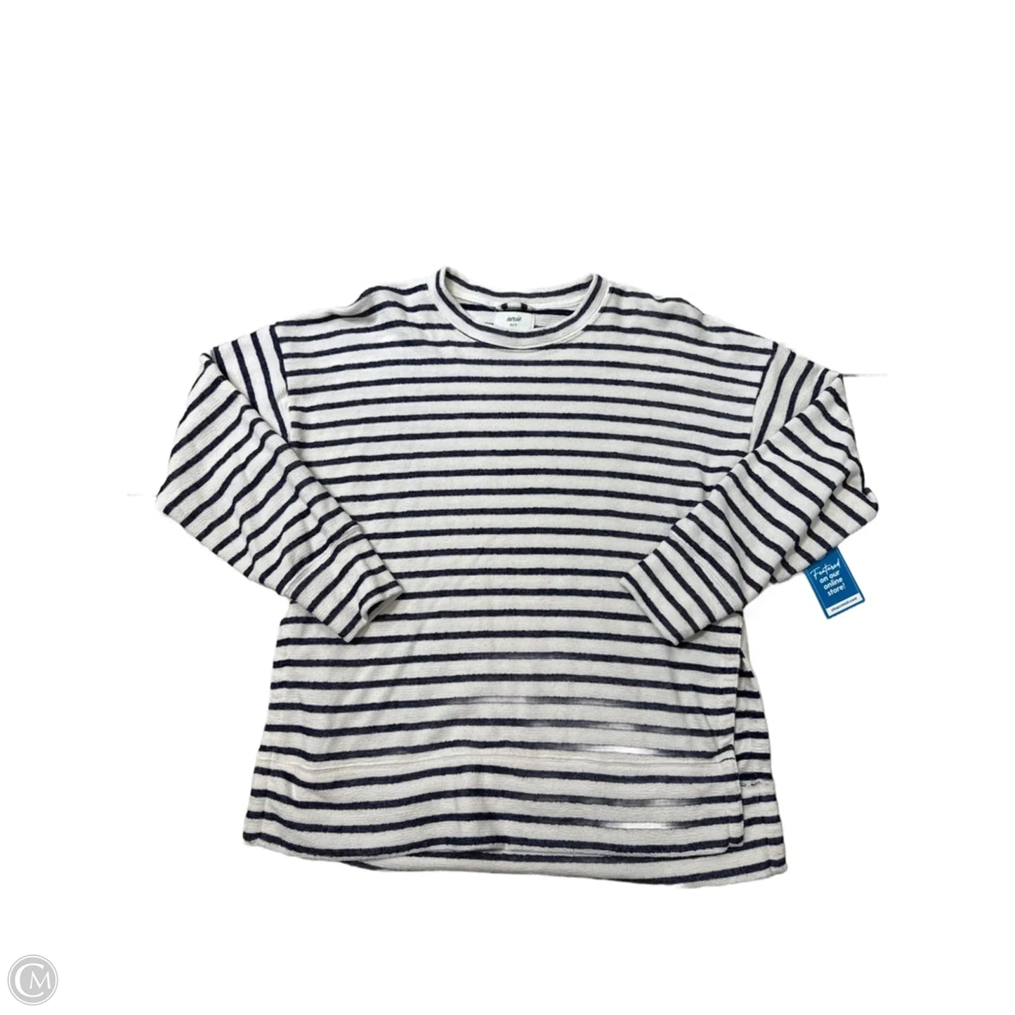 Sweatshirt Crewneck By Aerie In Striped Pattern, Size: Xs