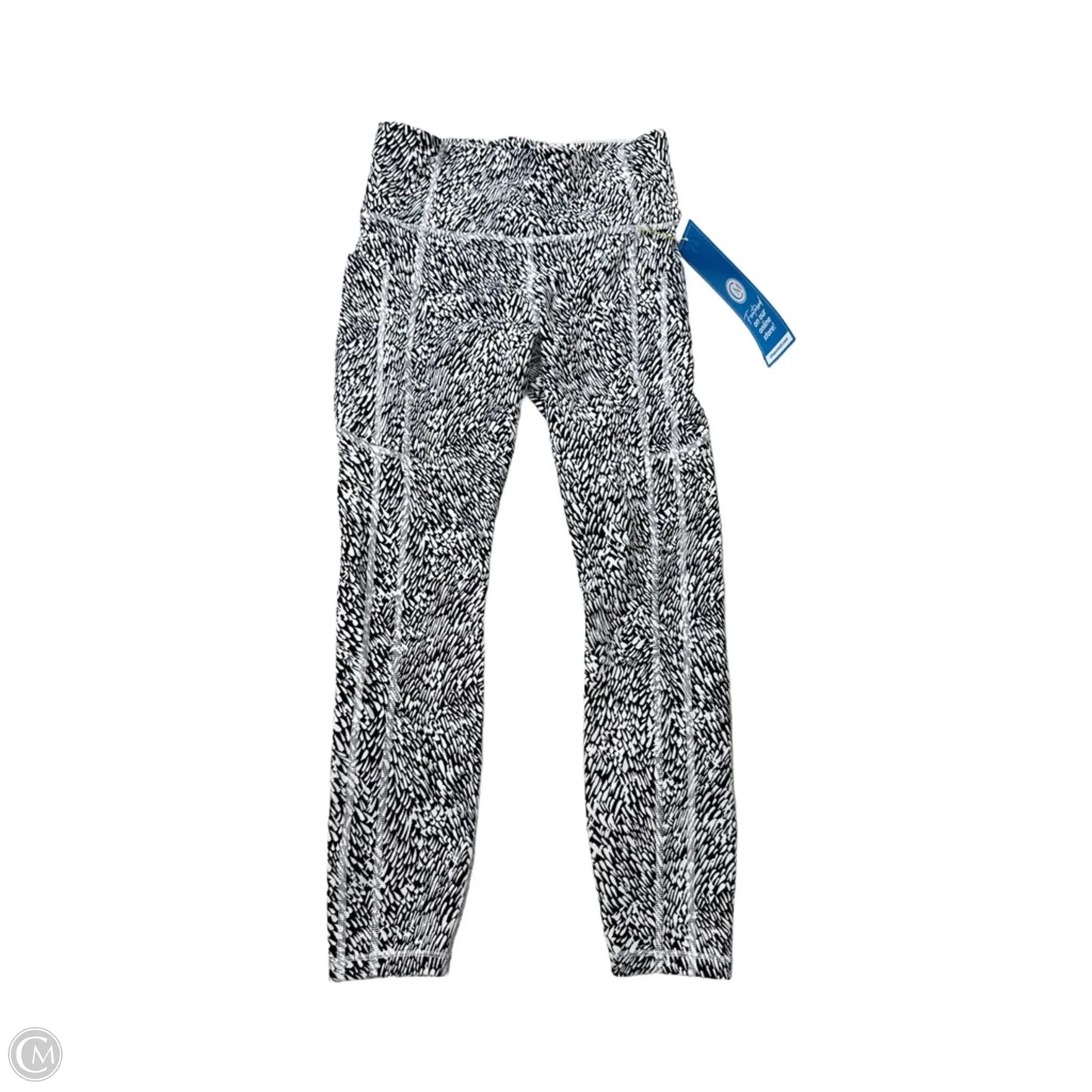 Athletic Leggings By Athleta In Black & White, Size: Sp